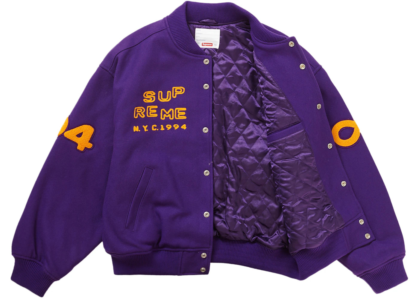 Supreme Tourist Varsity Jacket Purple - 2