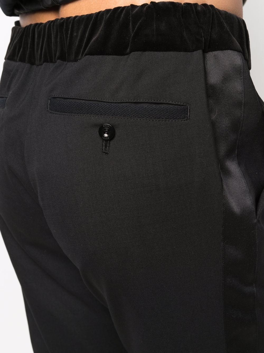 logo-buckle straight leg trousers - 5