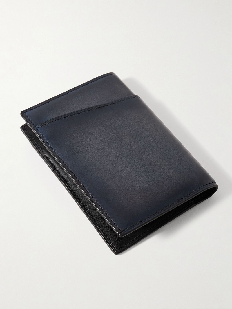 Berluti Escale Neo Scritto Venezia Leather Passport Cover Blue outlook
