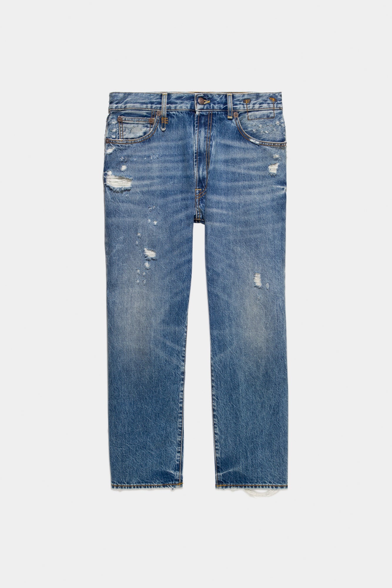 Boyfriend Jean- Bain with Rips | R13