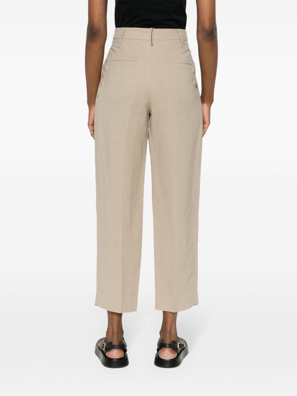 cropped tapered trousers - 4