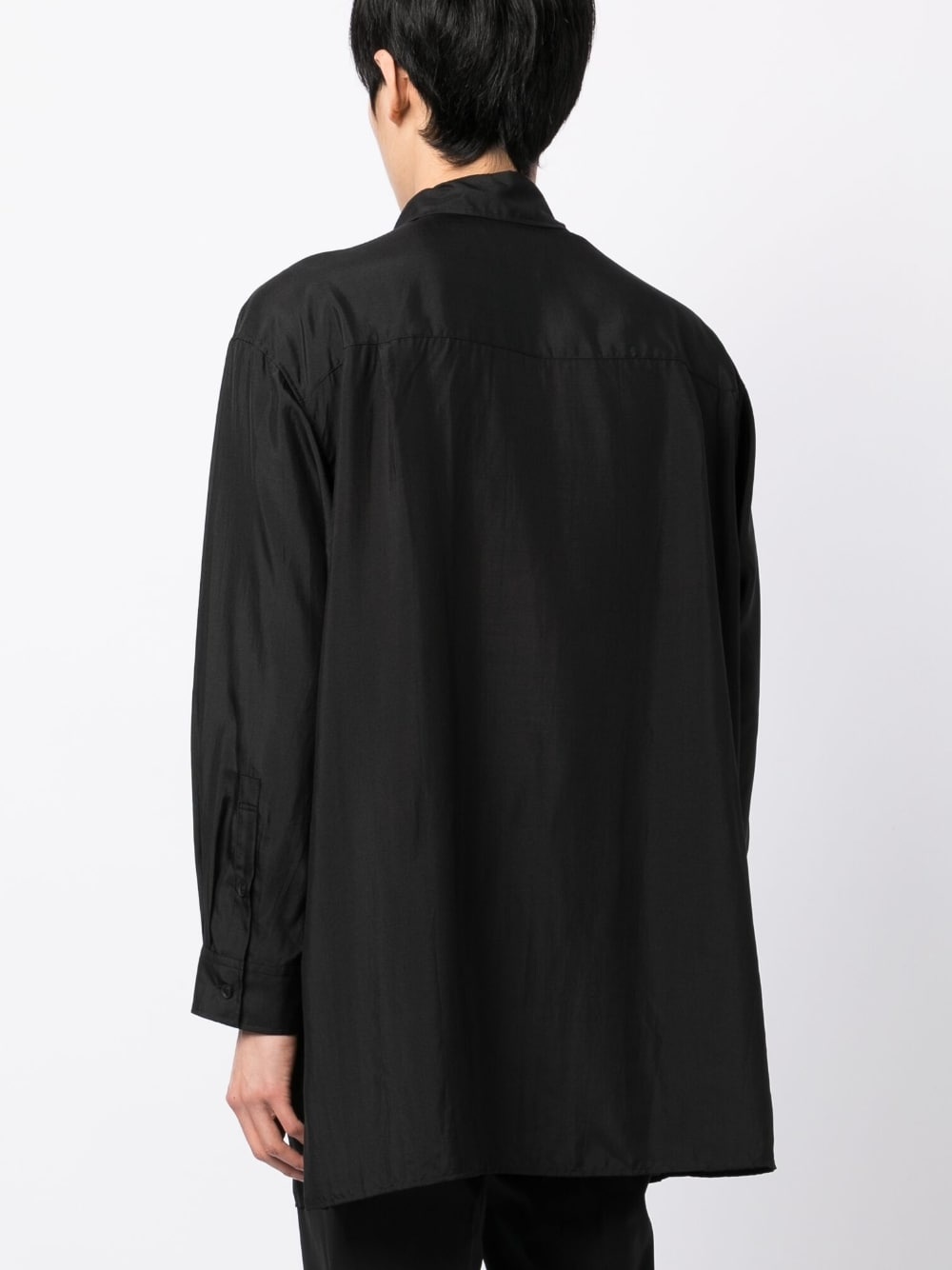 graphic-print silk shirt - 4