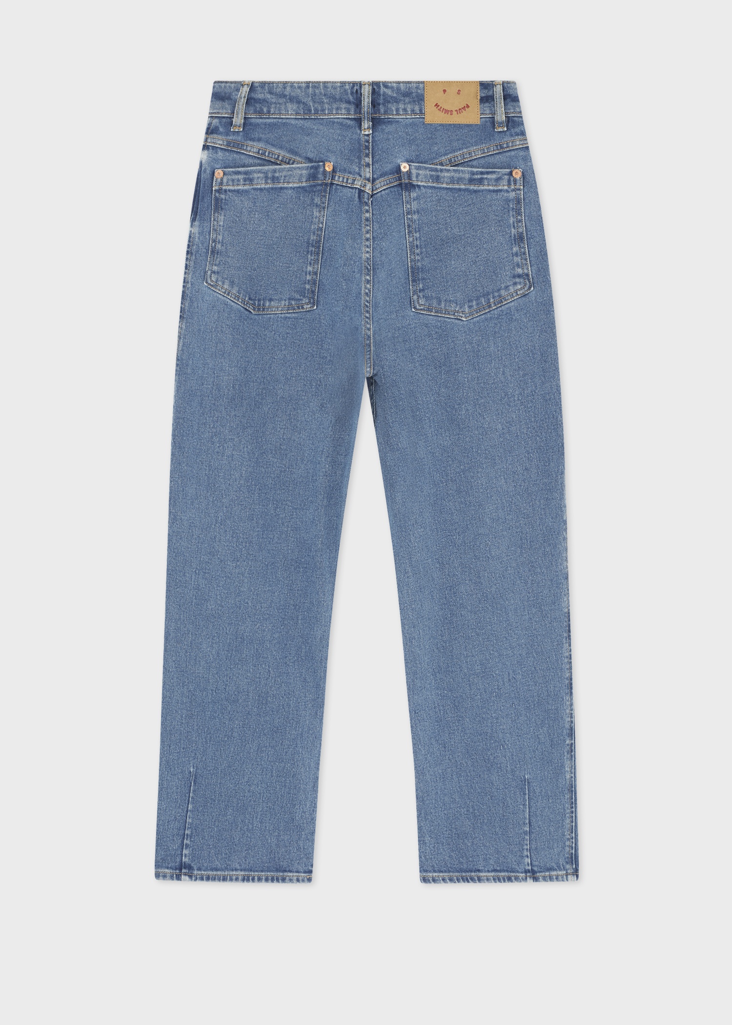Women's Mid-Wash Organic Cotton Barrel Leg PS Happy Jeans - 2