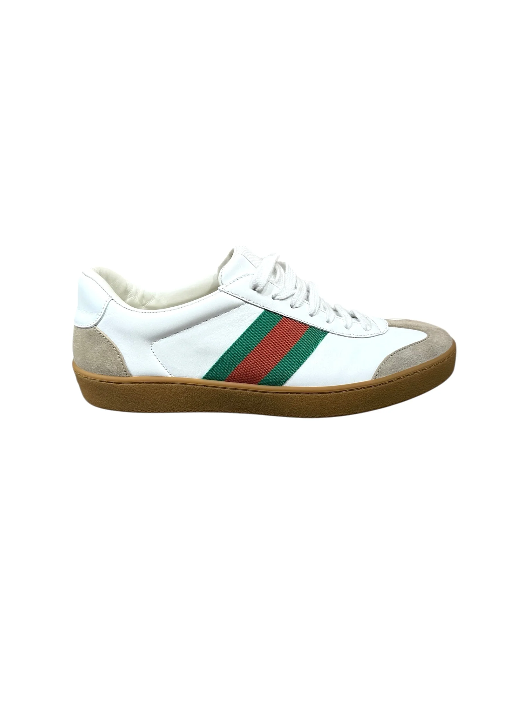 Gucci Web Leather Sneakers - 1