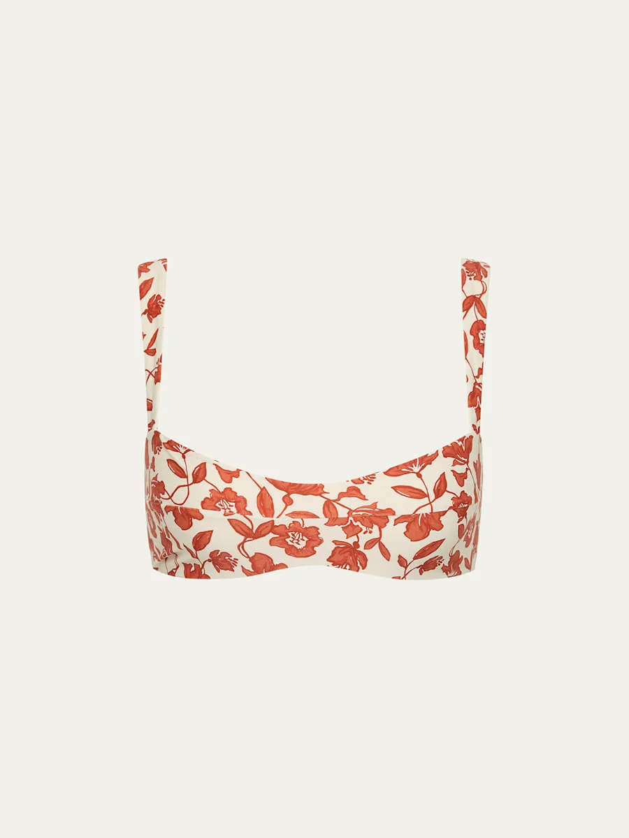 Chloe Floral Banded Bikini Top - 1