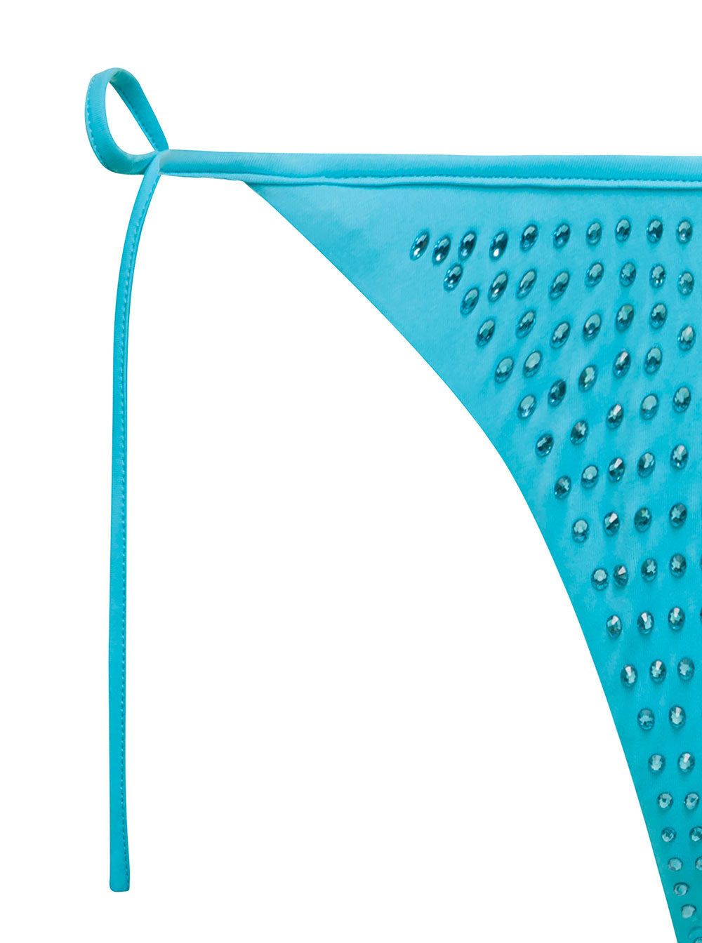 Self-Portrait Women Bikini Bottom With All-Over Crystal Embellishment In Light-Blue Polyamide Woman - 3