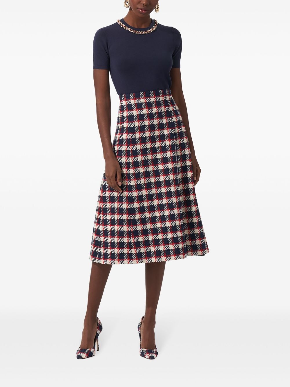 tweed A-Line midi skirt - 2