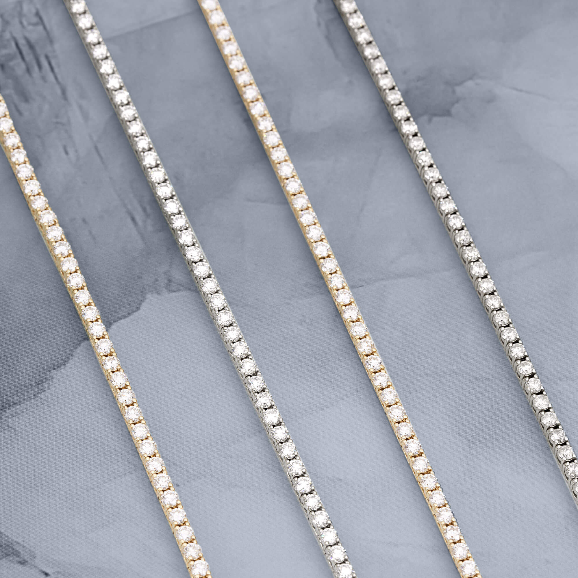 Unflippable Tennis Necklace in Yellow Gold - 6