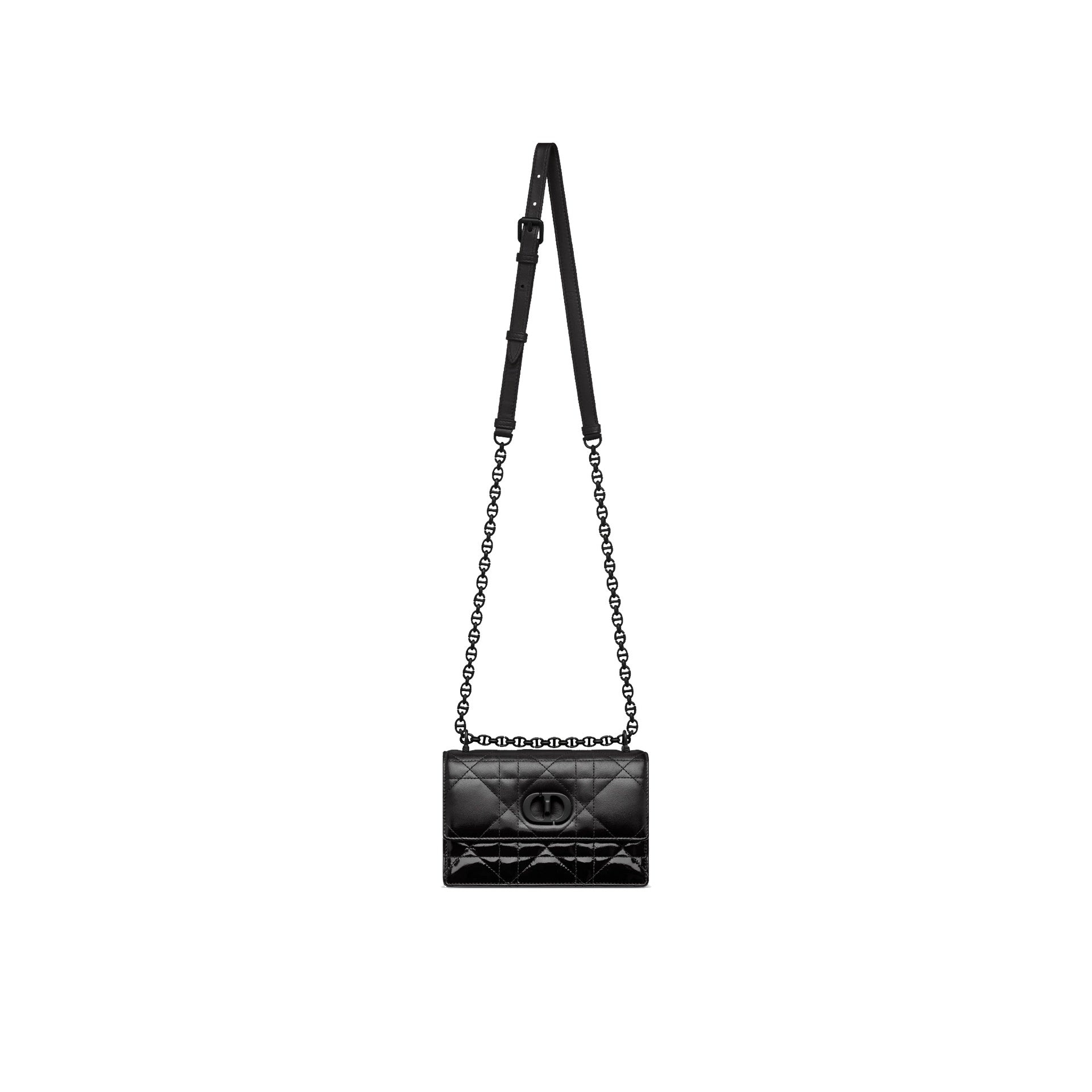 Miss Caro Mini Bag Black Gradient Patent and Matte Cannage Labskin - 4