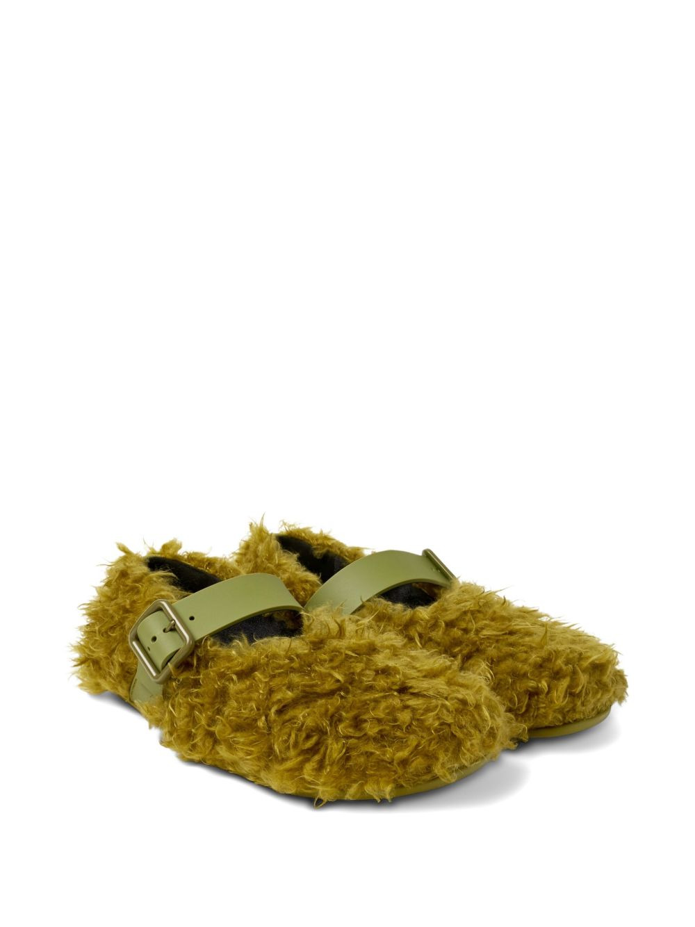 Wabi furry buckle flat pumps - 2