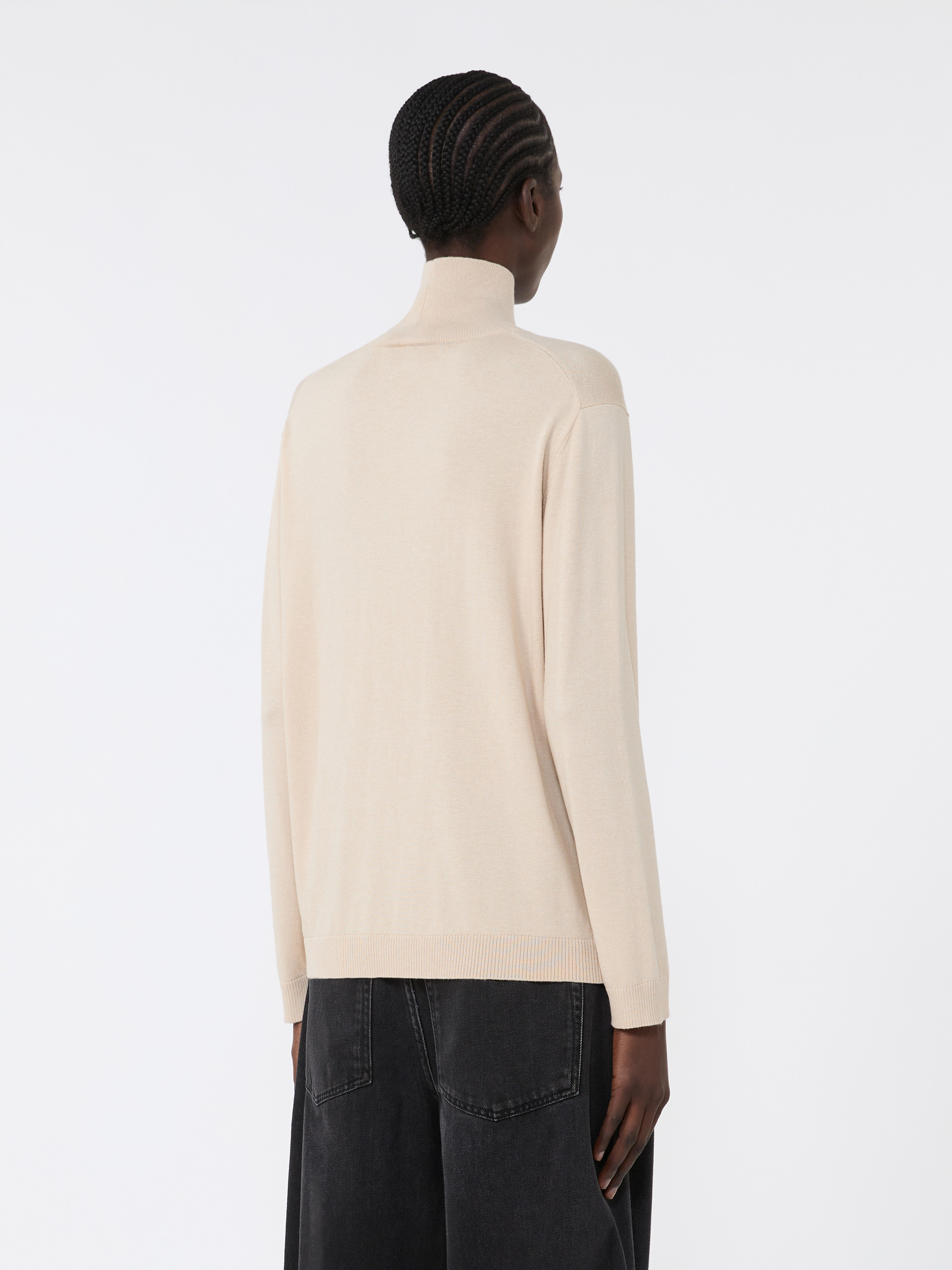 KIKU Wool and silk knit turtleneck - 4