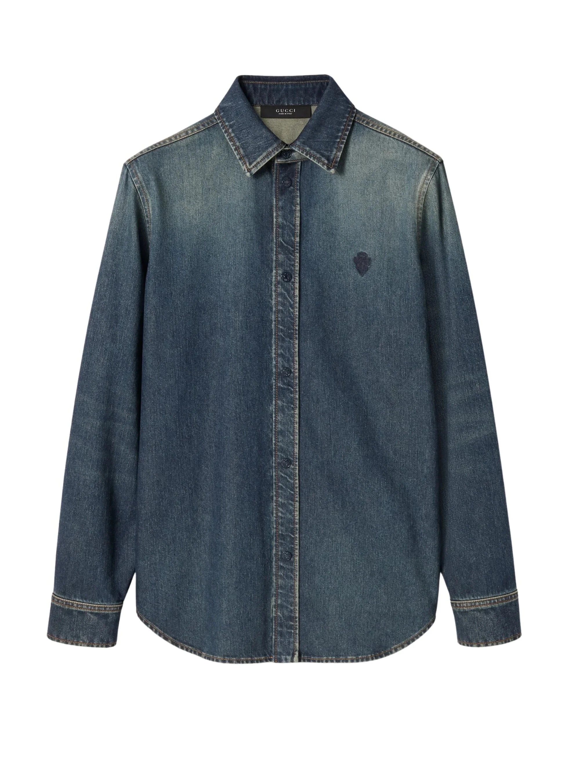 Cotton denim shirt - 1
