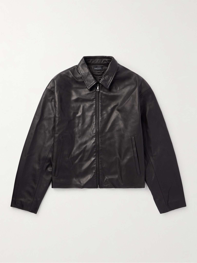 Cropped Leather Blouson Jacket 1