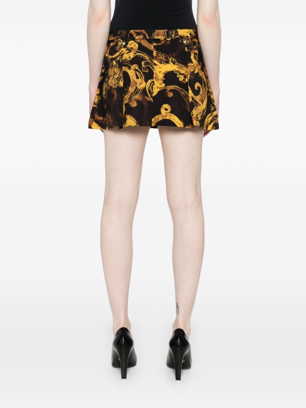 Watercolor Couture-print mini skirt - 4