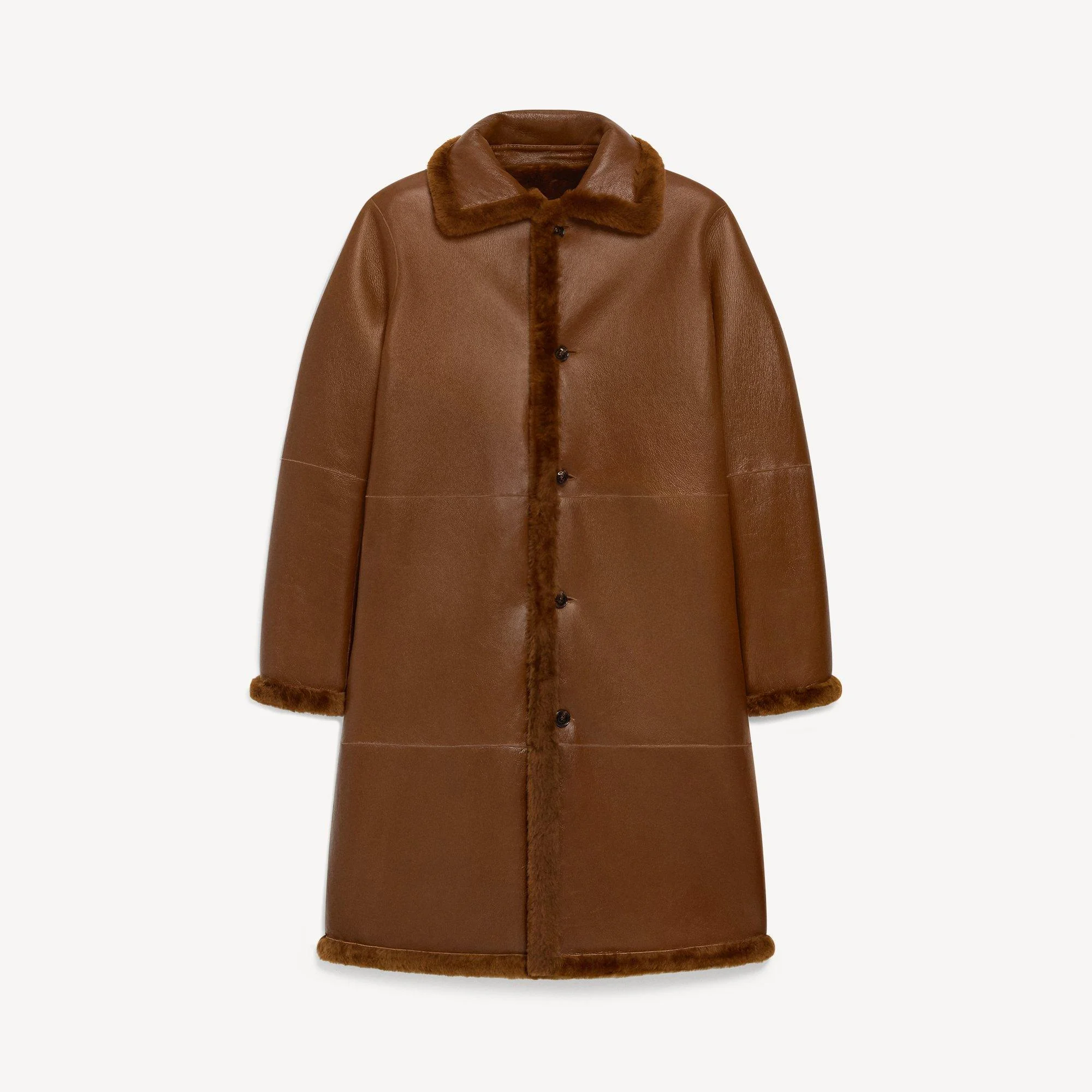 Reversible Trench Coat in Shearling - 1