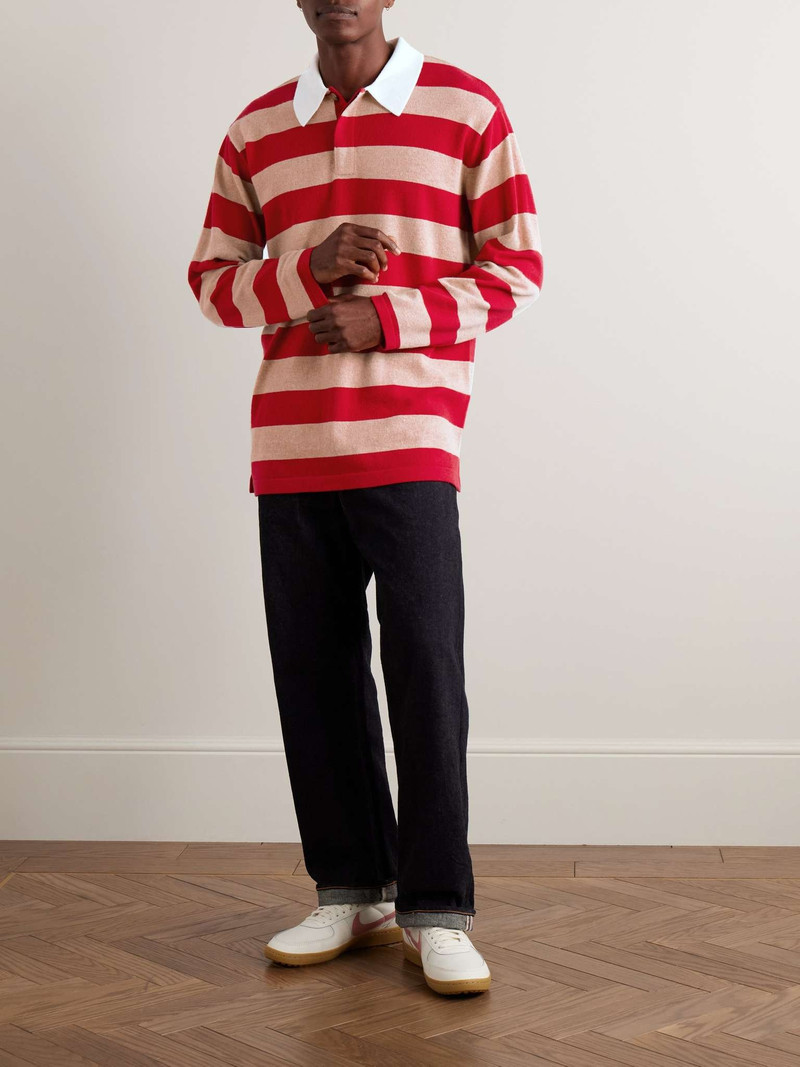 GUEST IN RESIDENCE Rugby Striped Cashmere Polo Shirt outlook