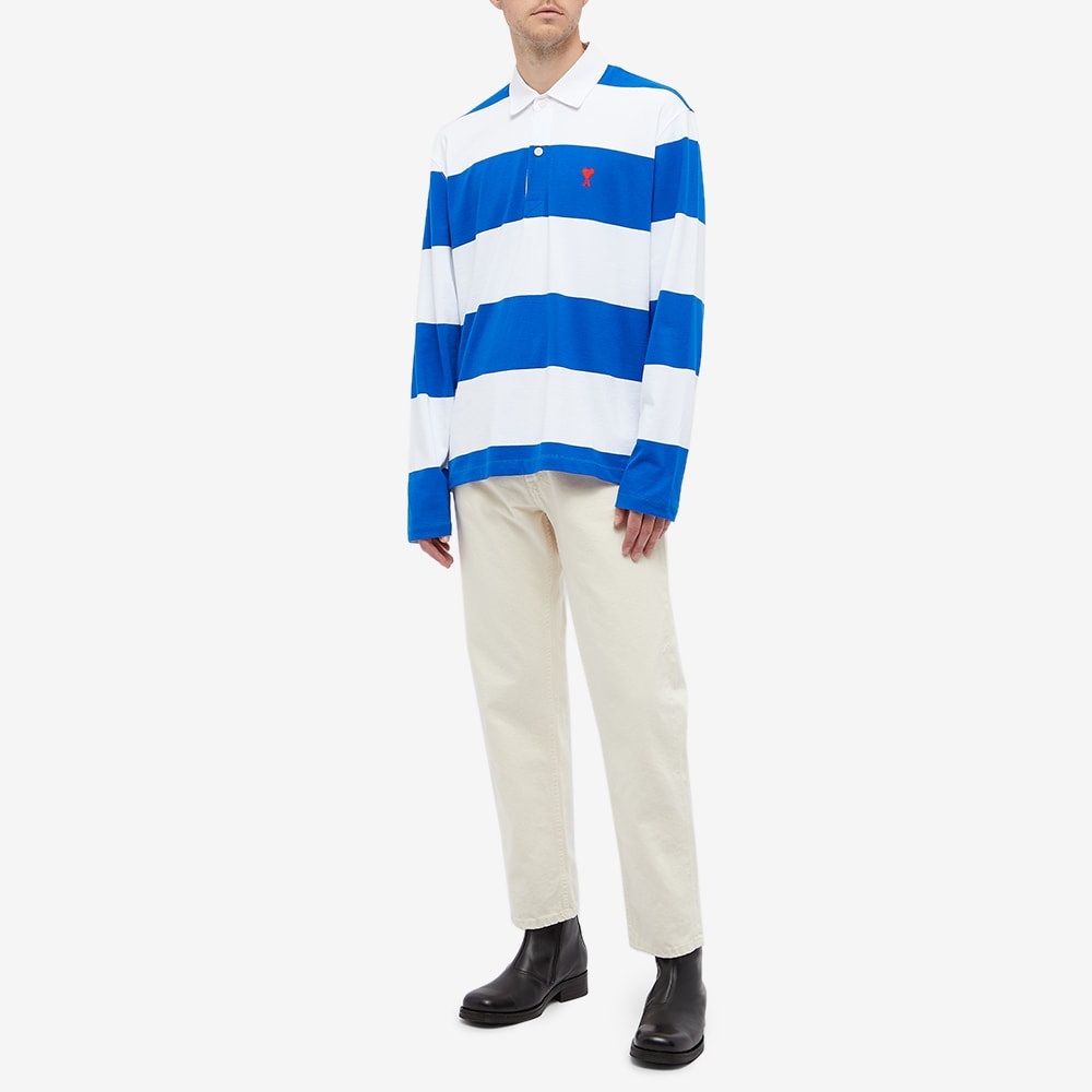 AMI Heart Striped Rugby Shirt - 6