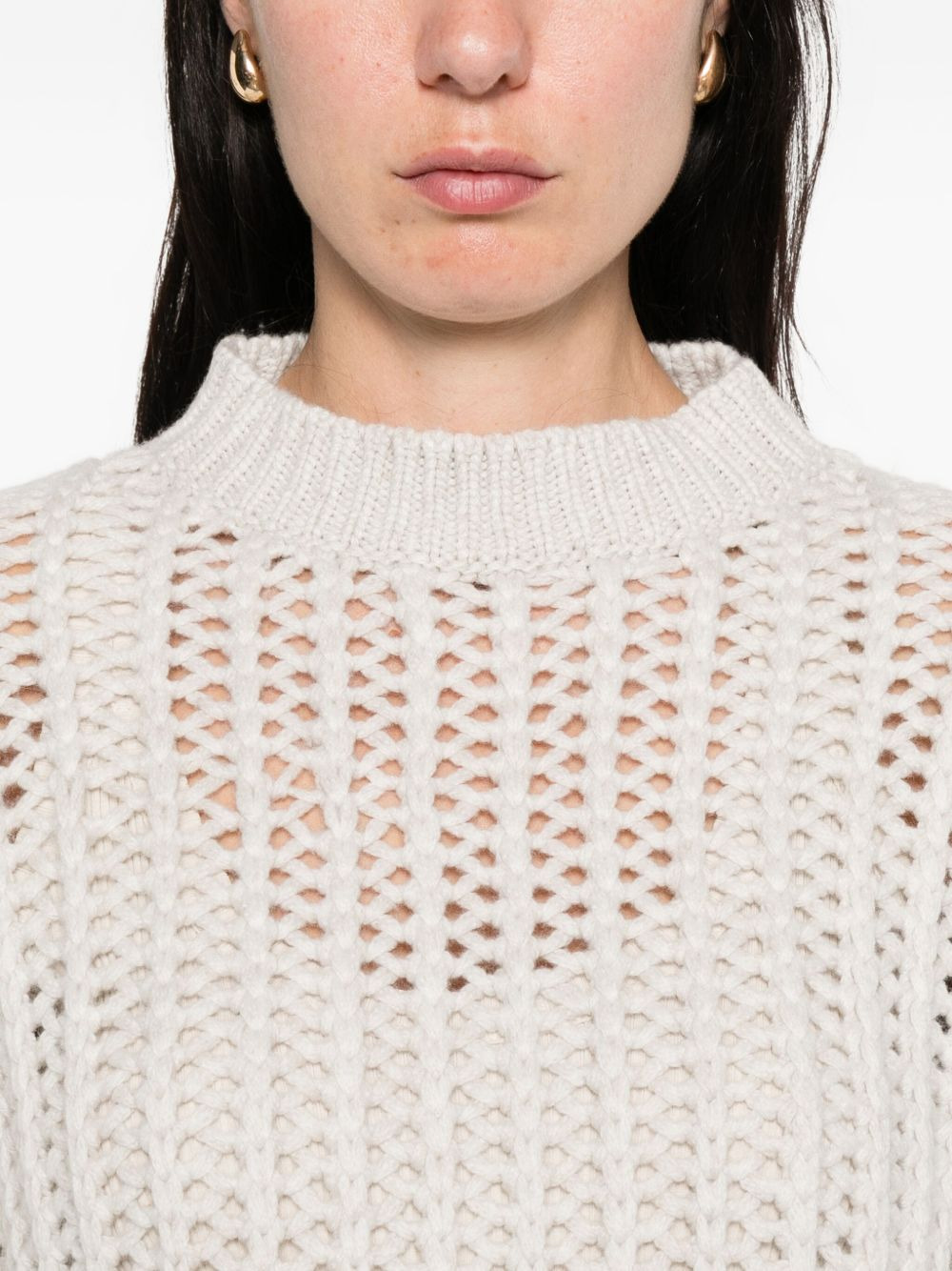 open-knit sweater - 5
