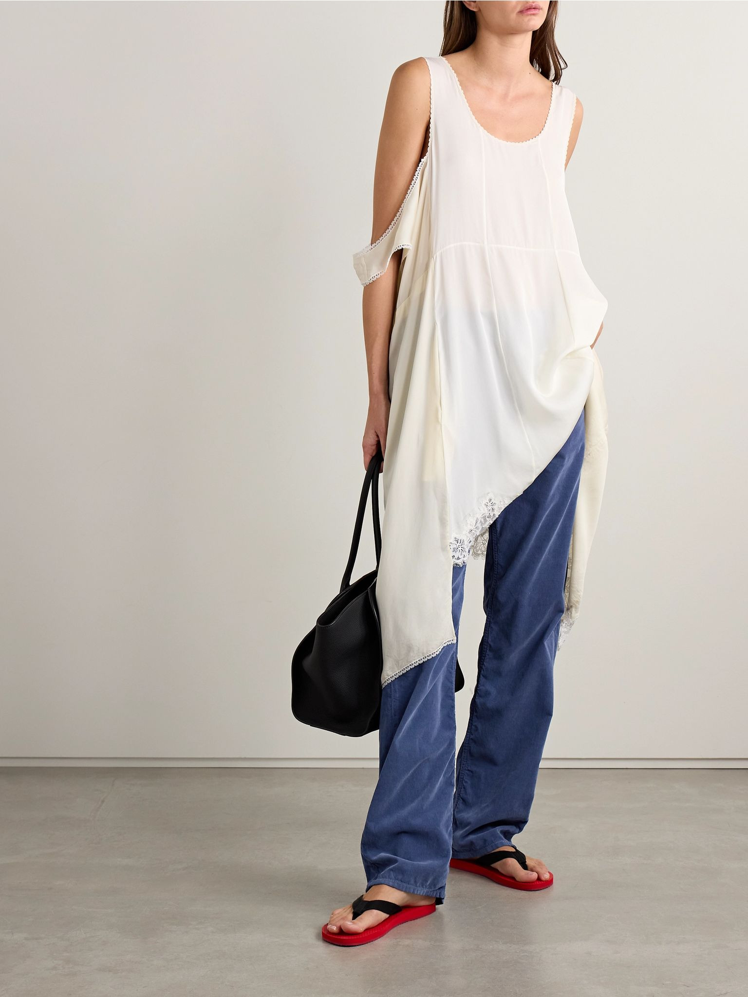 Tarley cotton-corduroy wide-leg pants Blue - 2