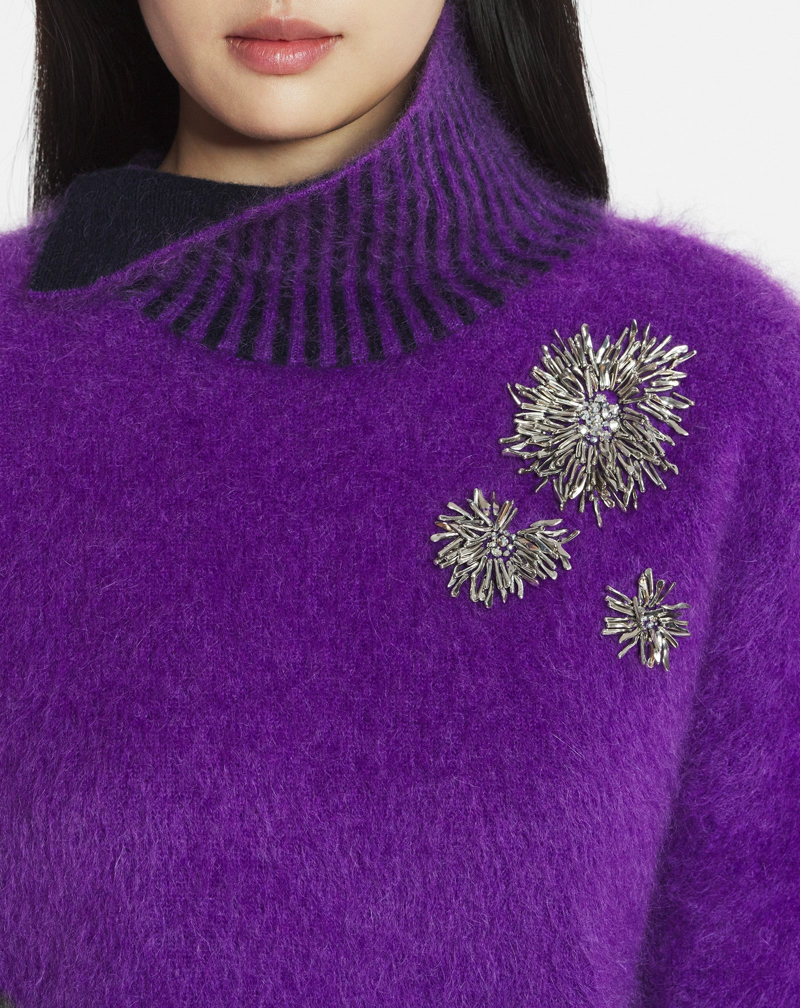 BRUSHED MOHAIR SWEATER - 5