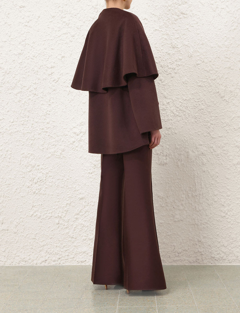 LUNA WOOL TIE NECK CAPE 4