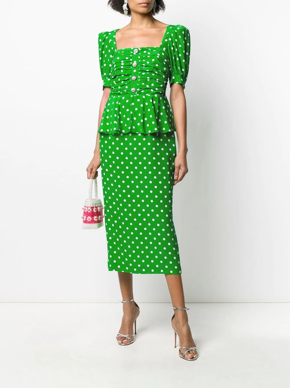 polka dot midi dress - 2