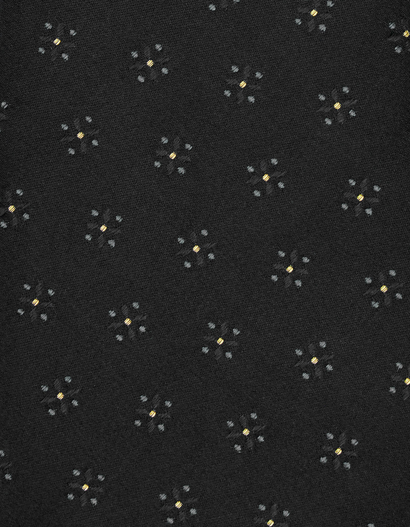 Canali BLACK SILK TIE, PATTERN AND LOGO JACQUARD WITH GOLD THREAD outlook