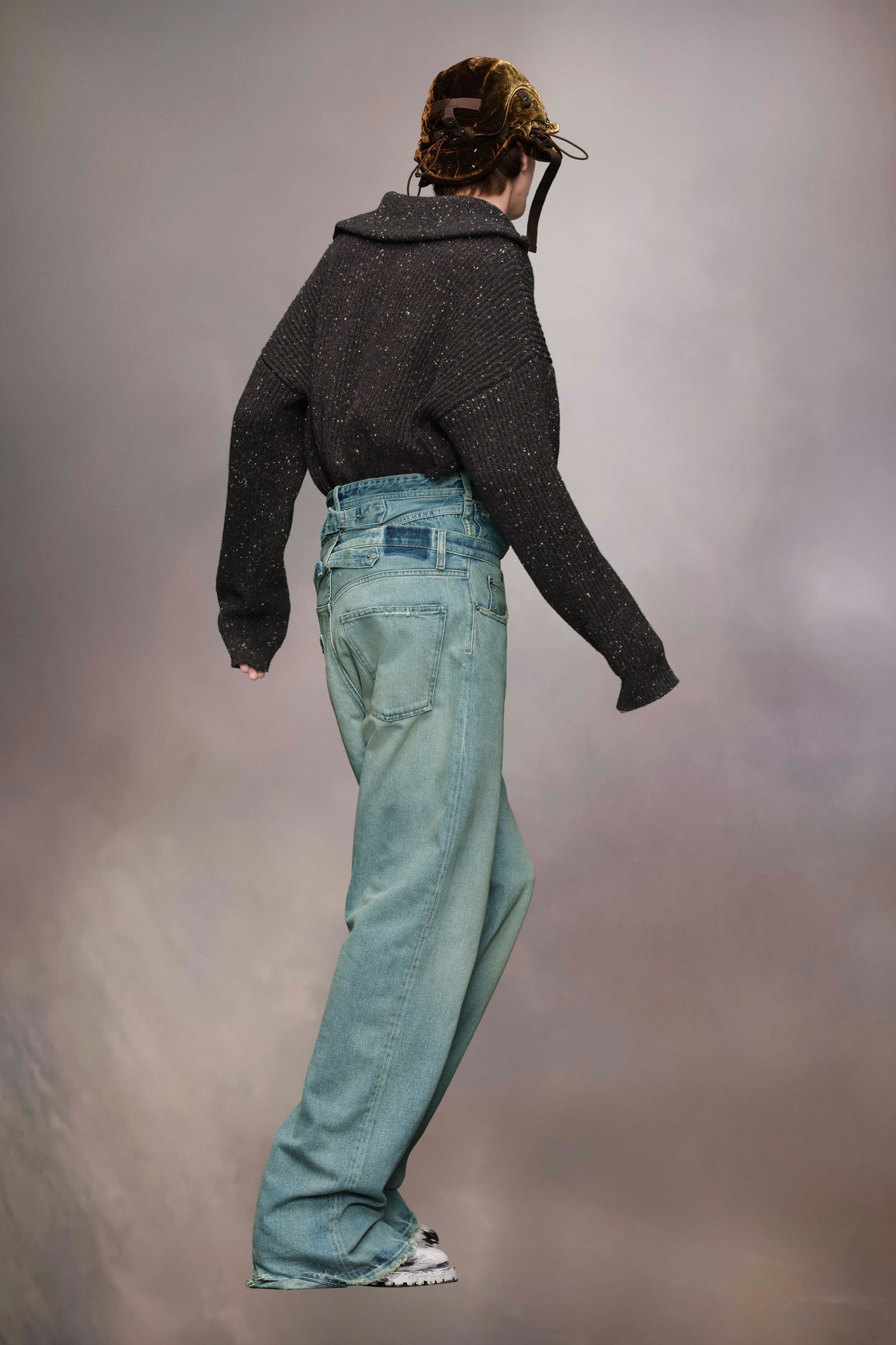 Shetland wool zip sweatshirt - 5