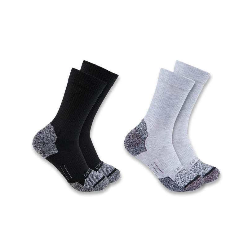 Women's Carhartt Force® Midweight Synthetic Blend Crew Sock 2 Pack 1