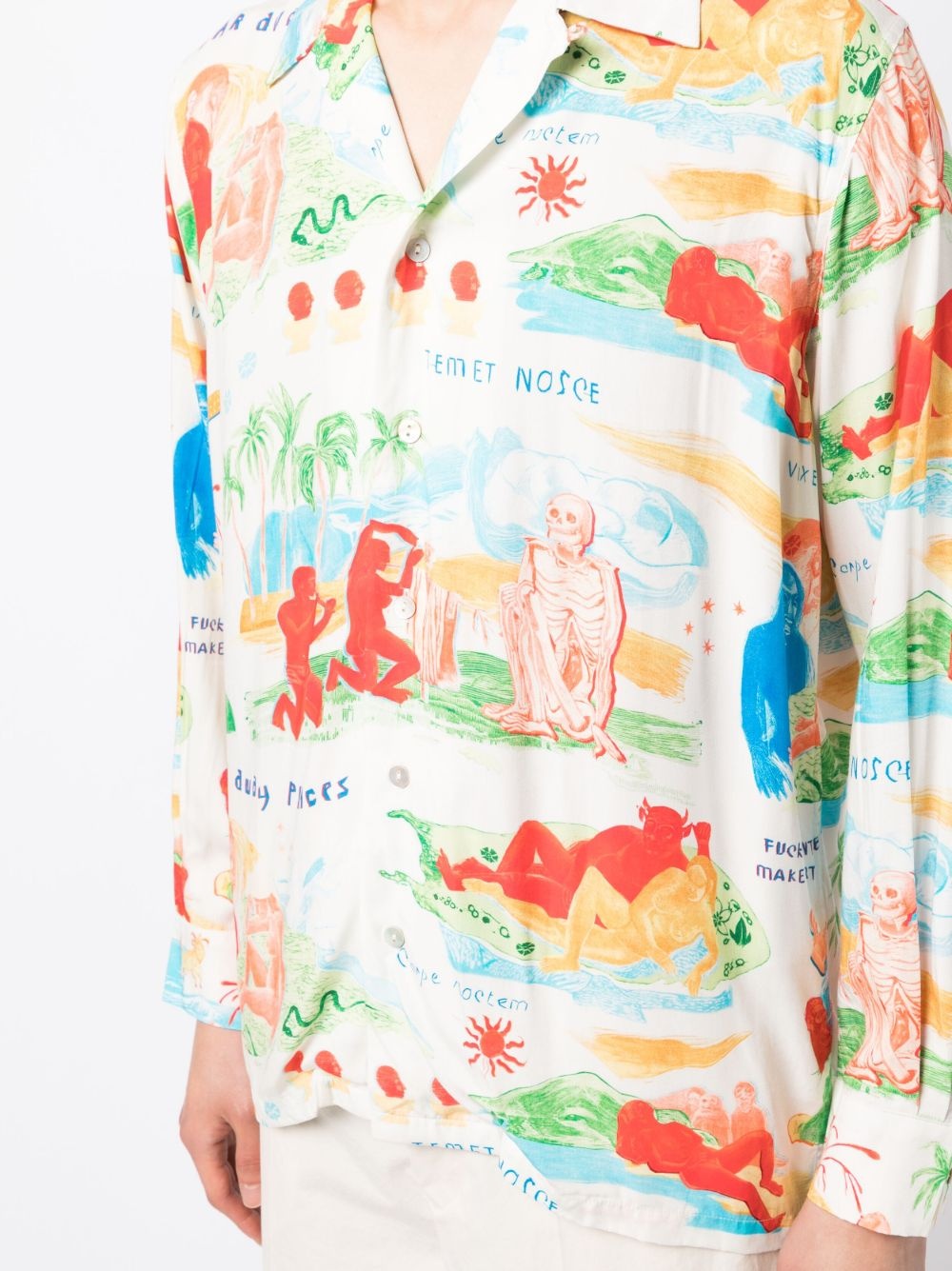 graphic-print long-sleeve shirt - 5