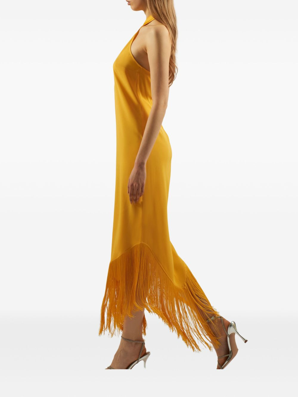 Nina fringed-hem maxi dress - 3