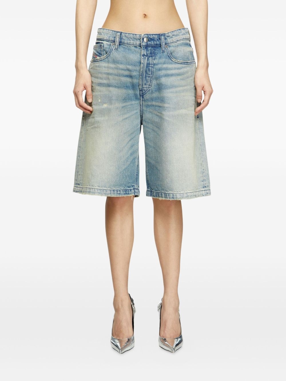 De-Sire light-wash denim shorts - 3