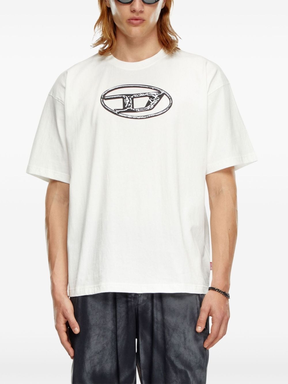 logo-print cotton T-shirt - 3