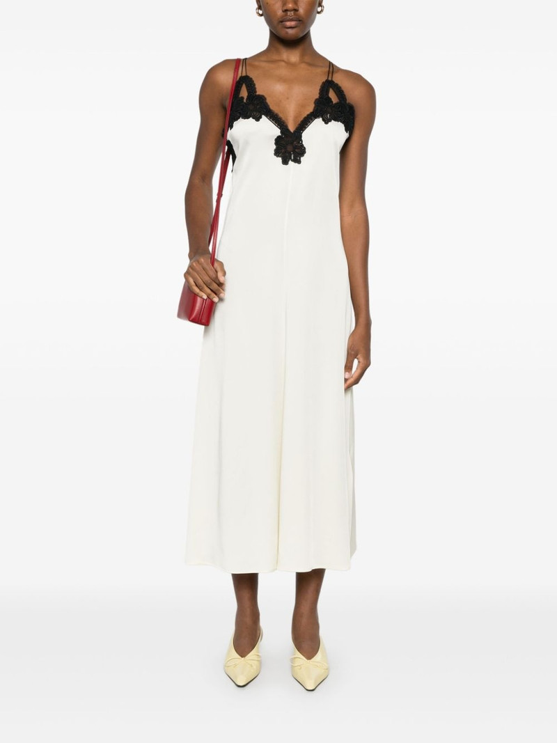 Jil Sander lace-trimmed midi dress outlook