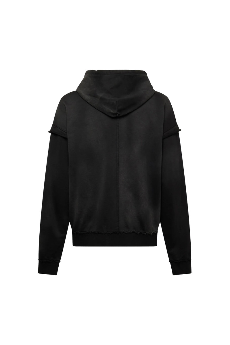 KUSIKOHC Kusikohc Black Distressed Hoodie outlook