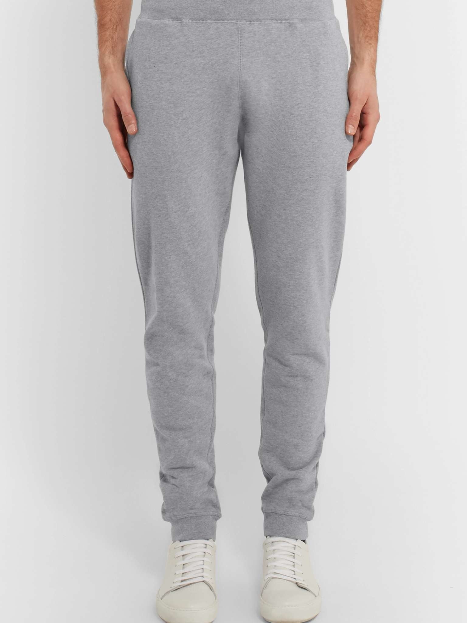 Tapered Brushed Loopback Cotton-Jersey Sweatpants - 4