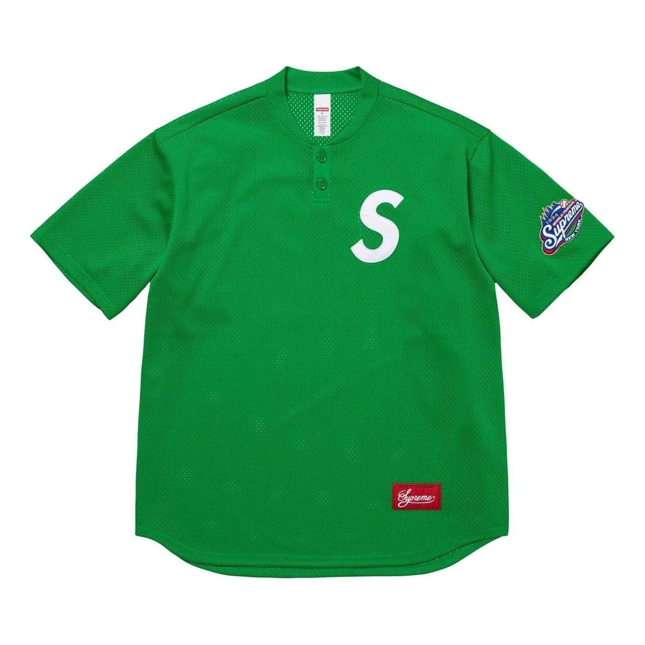 Supreme S Logo Baseball Henley 'Green' SS25KN95-GREEN - 1