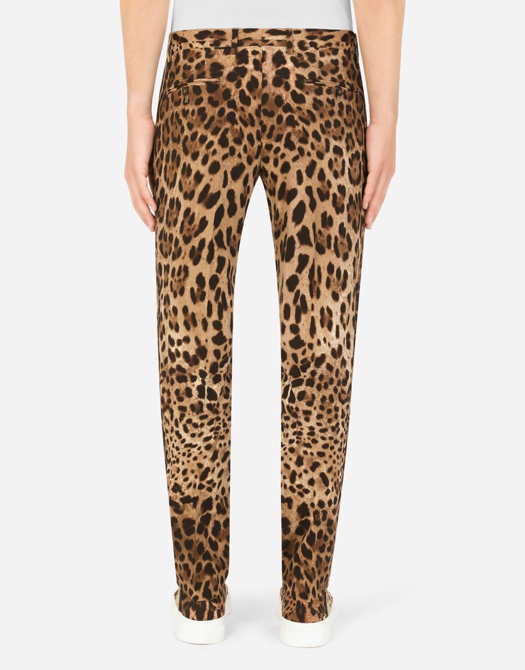 Double-breasted wool Sicilia-fit suit with leopard print - 9