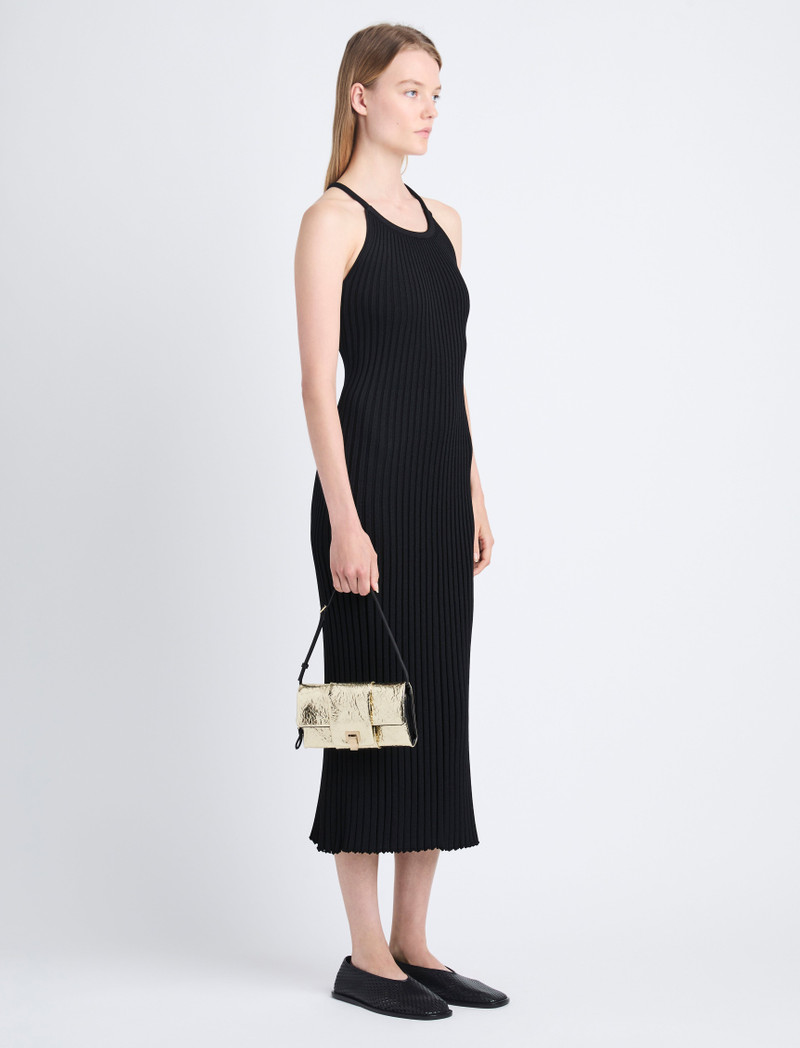 Flip Shoulder Bag in Crinkled Metallic 2