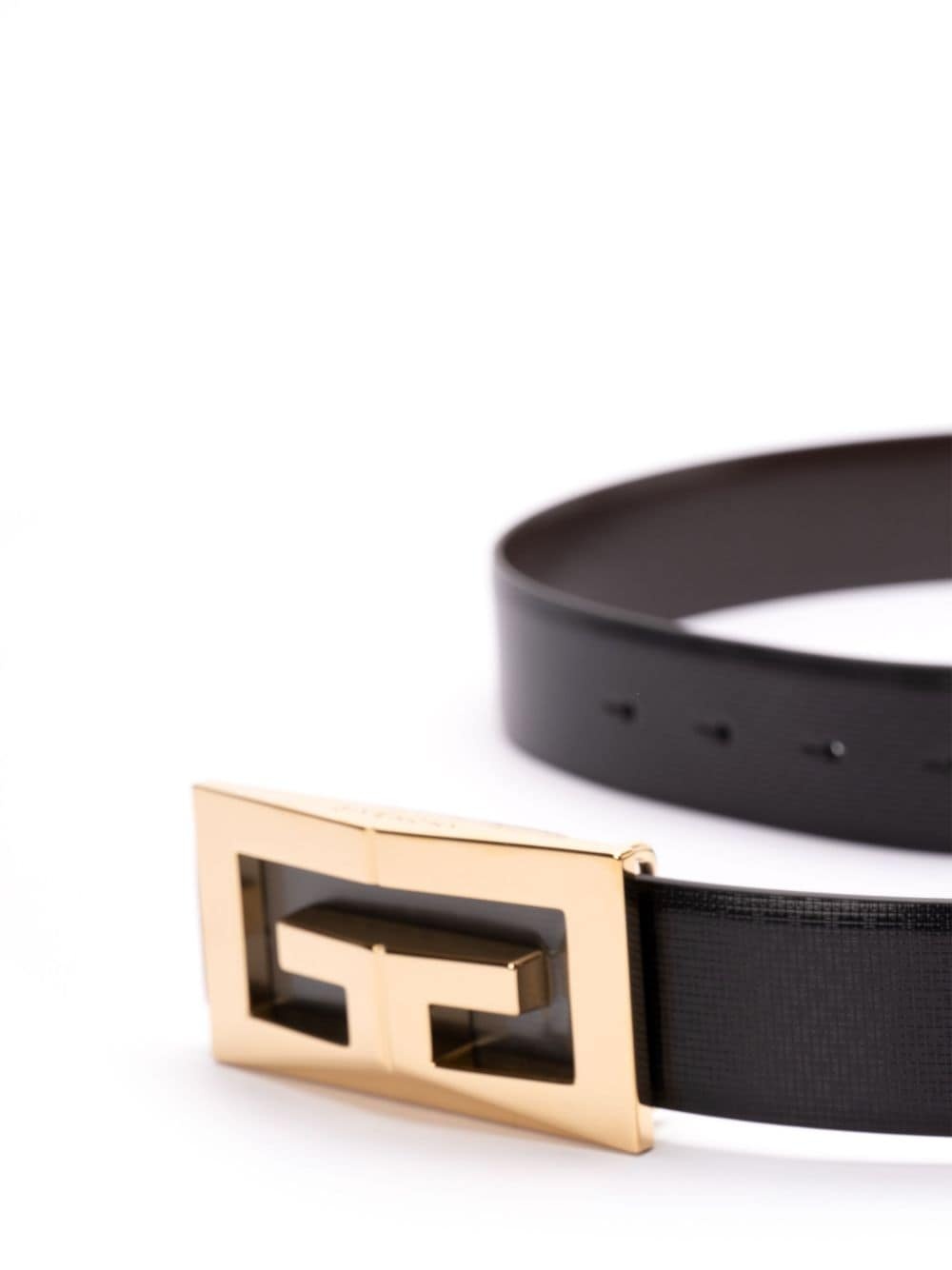 logo-buckle belt - 2