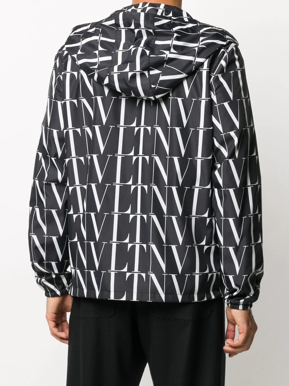 VLTN print hooded jacket - 4