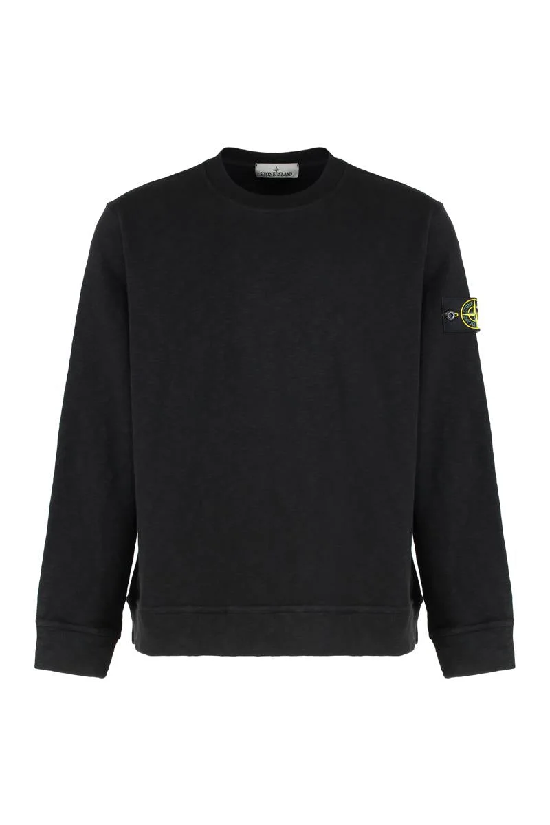 Stone Island Crew Neck Sweatshirt In Cotton Jersey - 1
