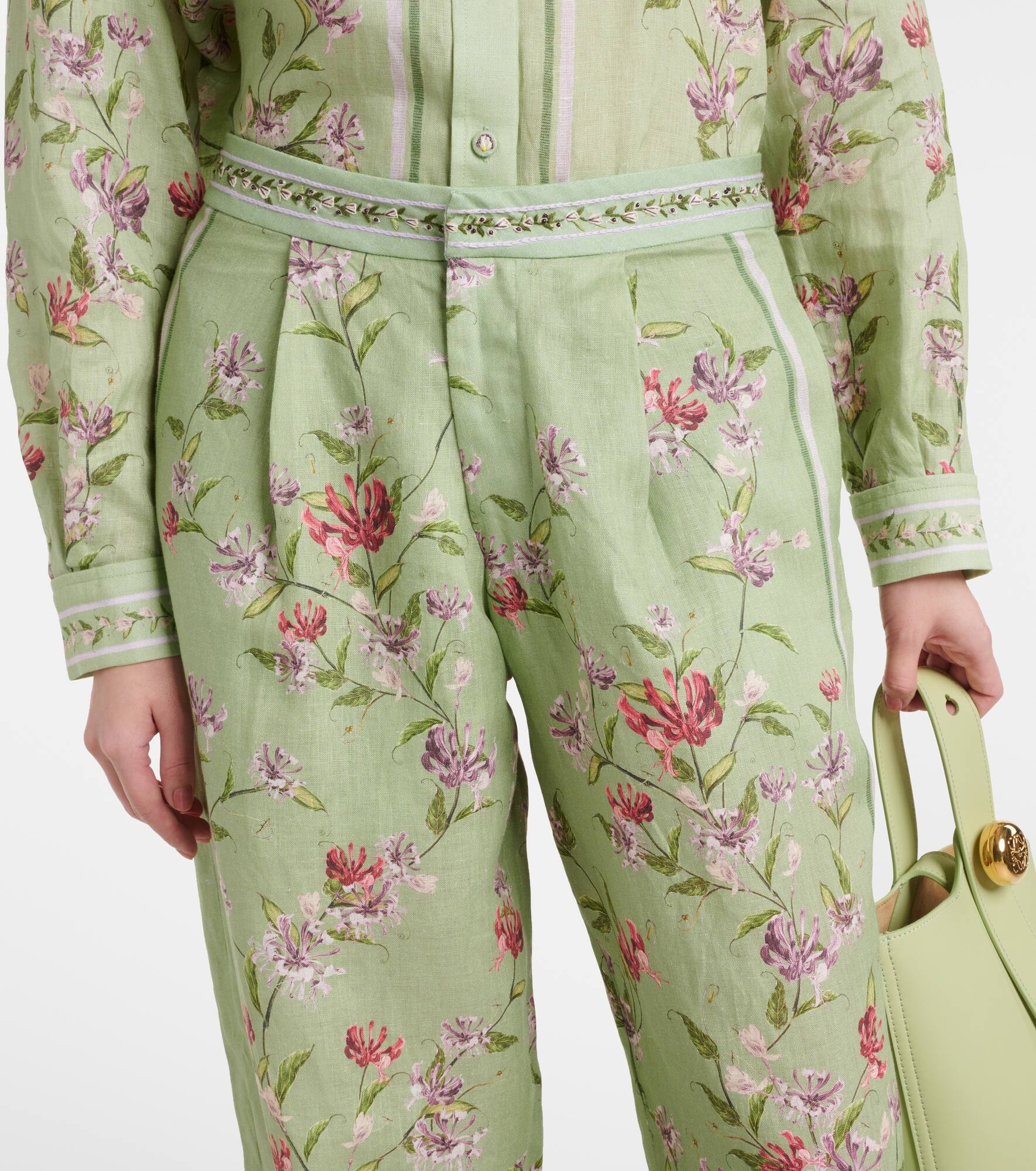 Florecer Honeysuckle linen wide-leg pants - 4