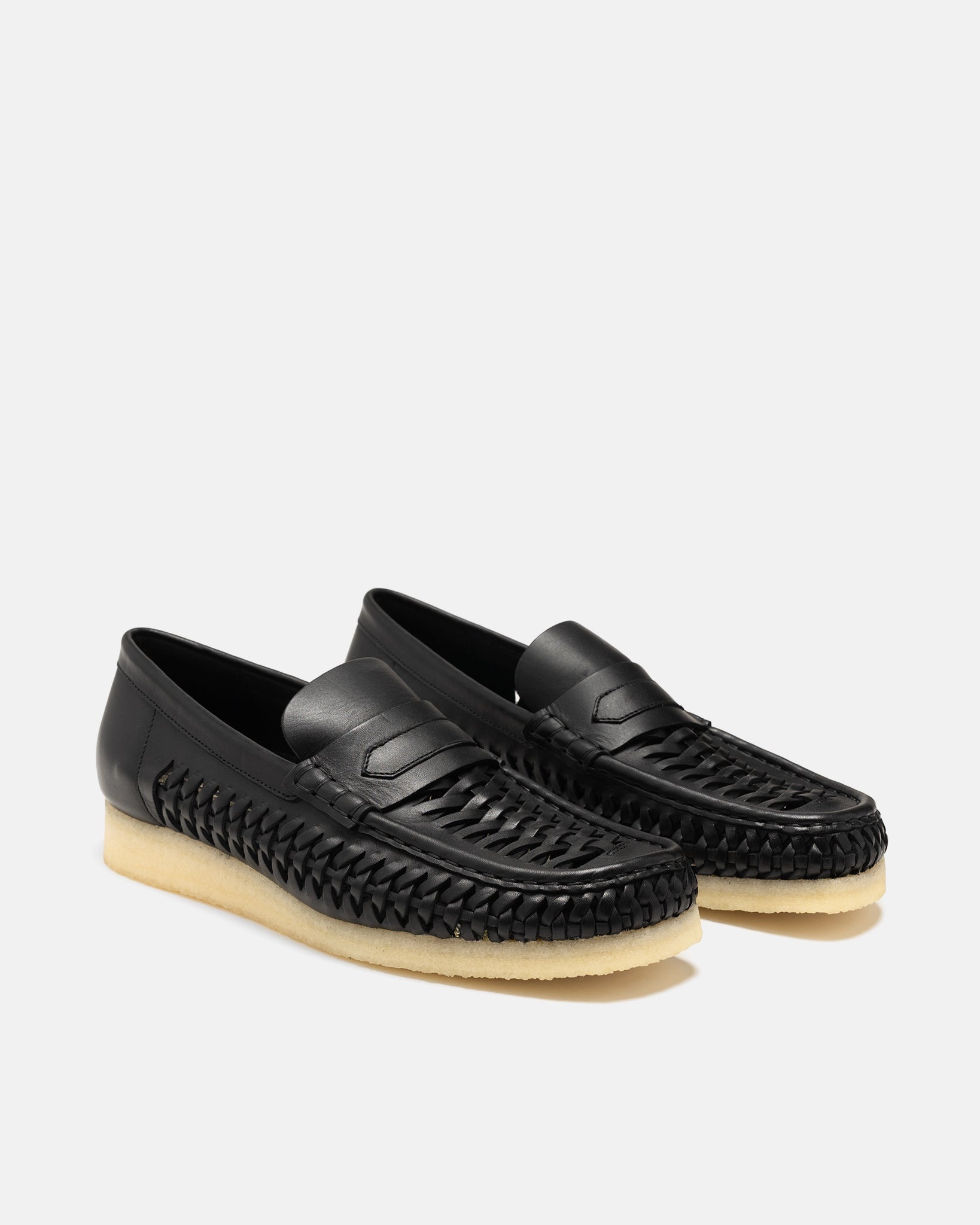 Wallabee Loafer Weave Black Leather - 2