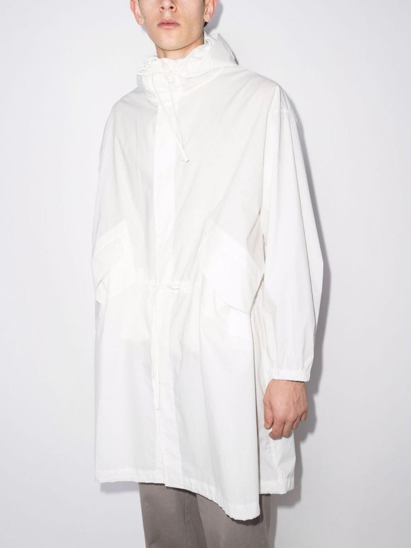 Jil Sander 로고 인쇄 후드 raincoat outlook