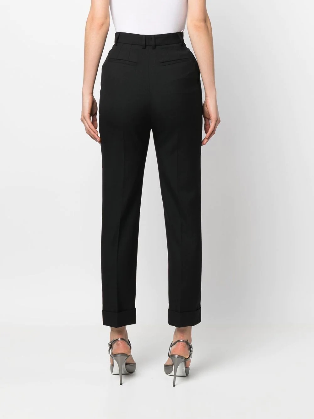 tapered-leg tailored trousers - 6