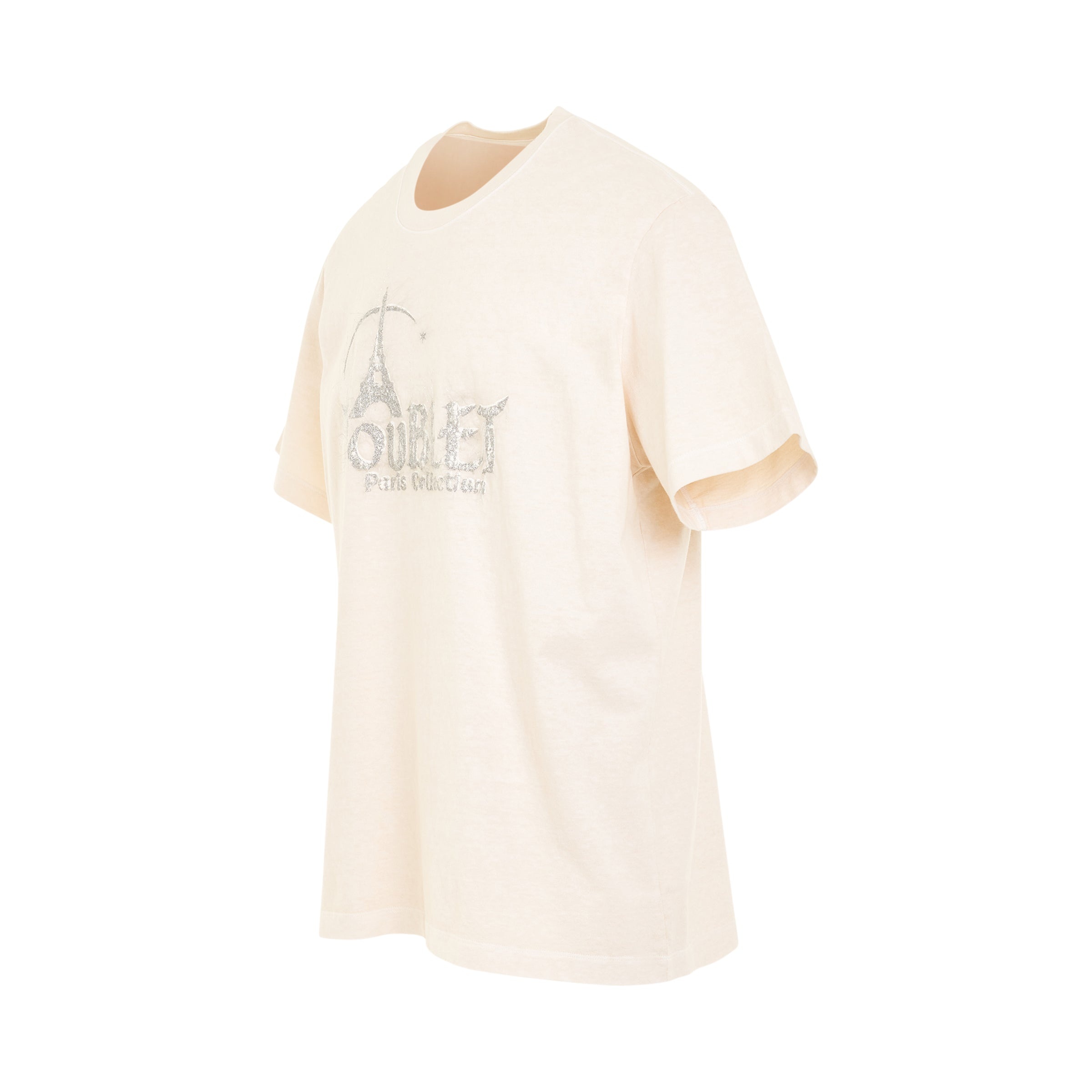 "DOUBLAND" Embroidery T-Shirt in White - 2