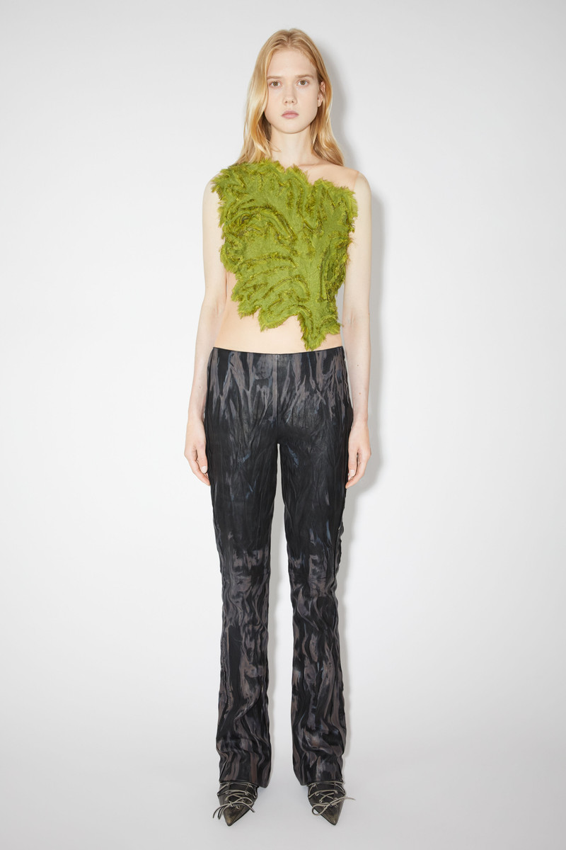 Acne Studios Creased leather trousers - Black/beige outlook