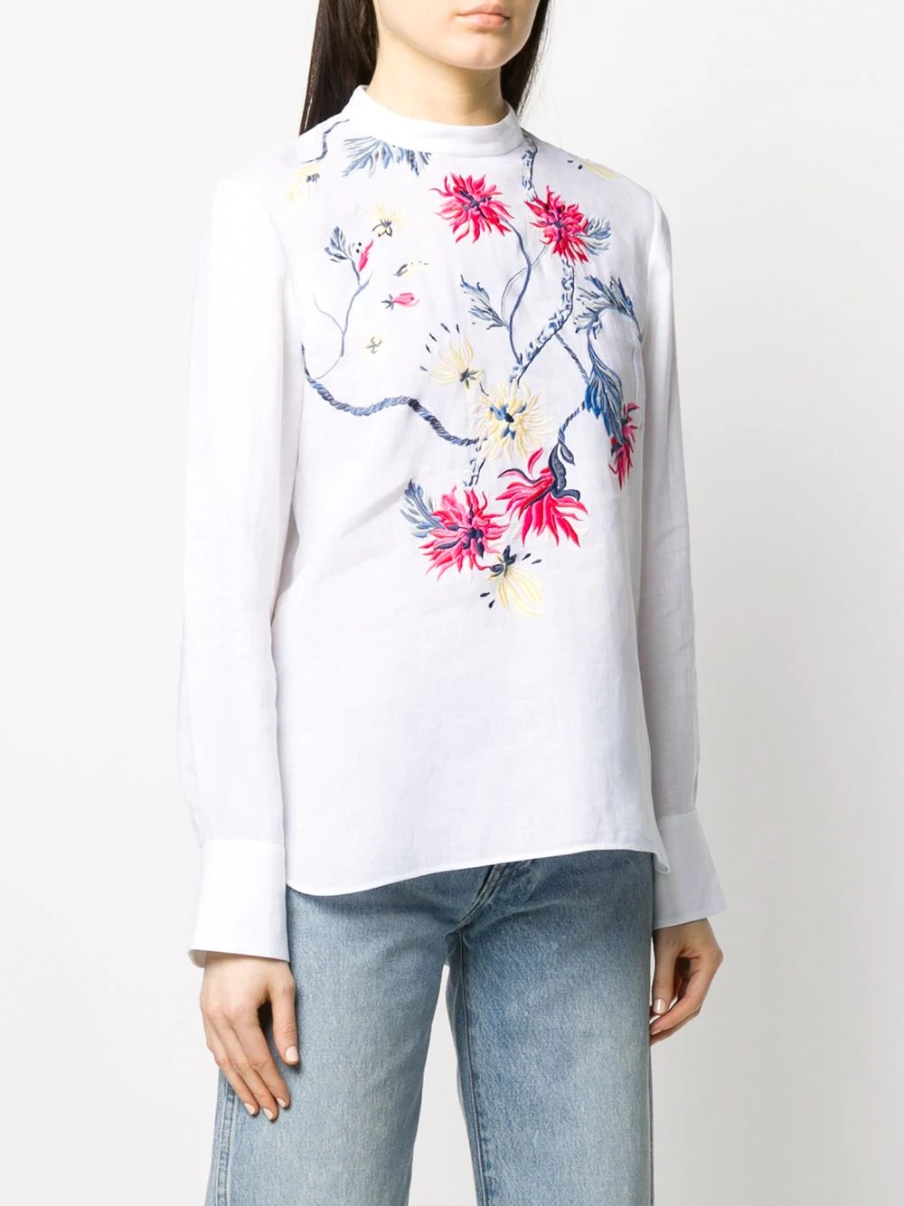 floral embroidered blouse - 3