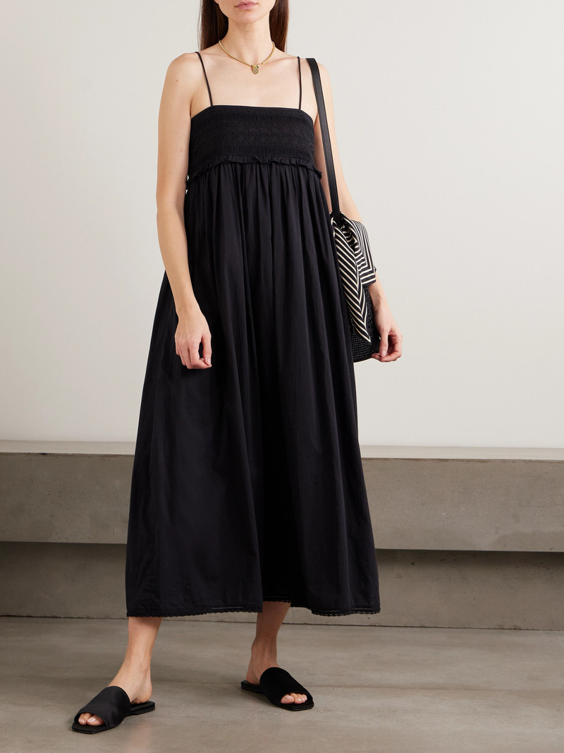 POSSE Danielle Lace-trimmed Cotton Midi Dress outlook